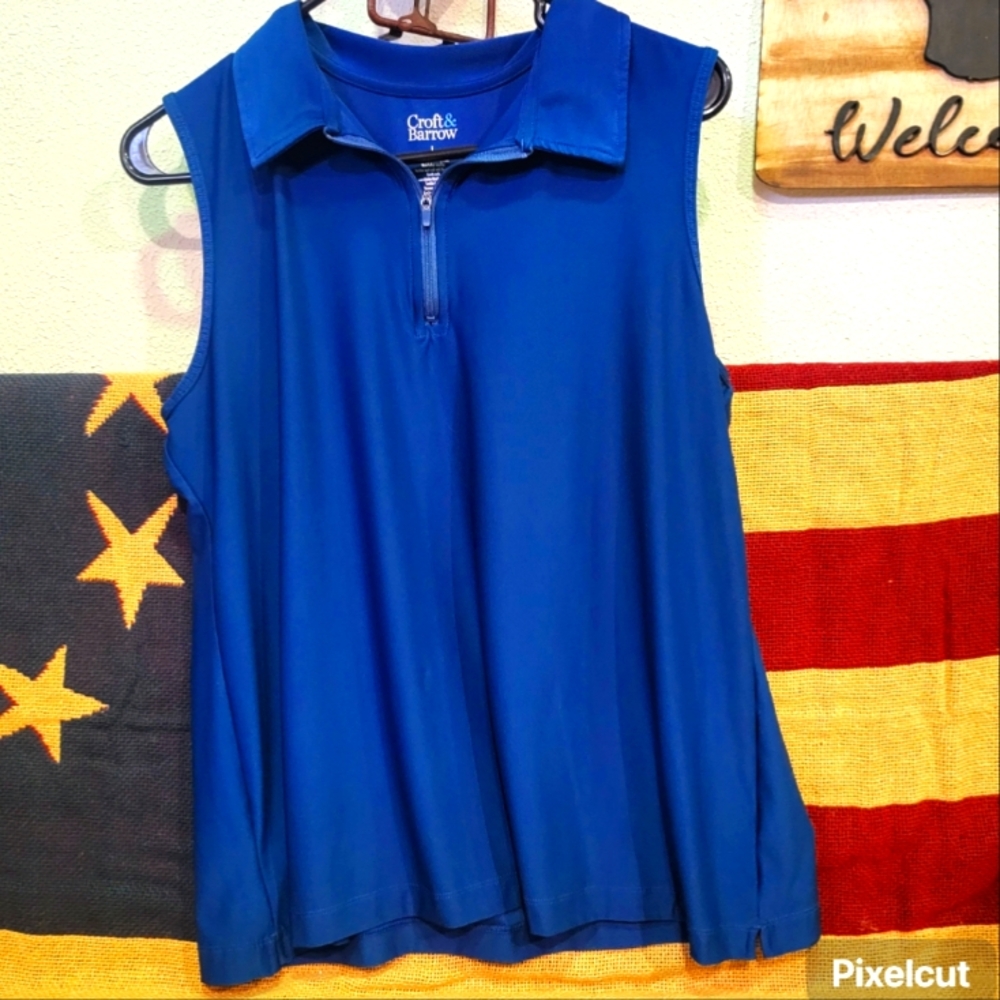 Croft & barrow sleeveless polo L